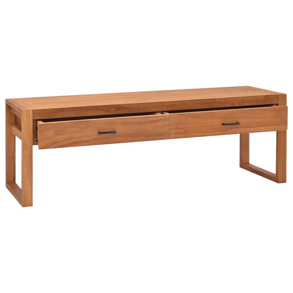 tv-bord 140x40x45 cm massivt teaktræ