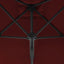 parasol med stålstang 300x230 cm bordeauxfarvet