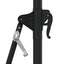 væghængt parasol m. LED-lys 300 cm sort