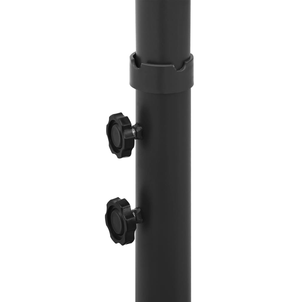 dobbelt parasol 600x300 cm stålstang antracitgrå