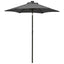 parasol med LED-lys 200x211 cm aluminium antracitgrå