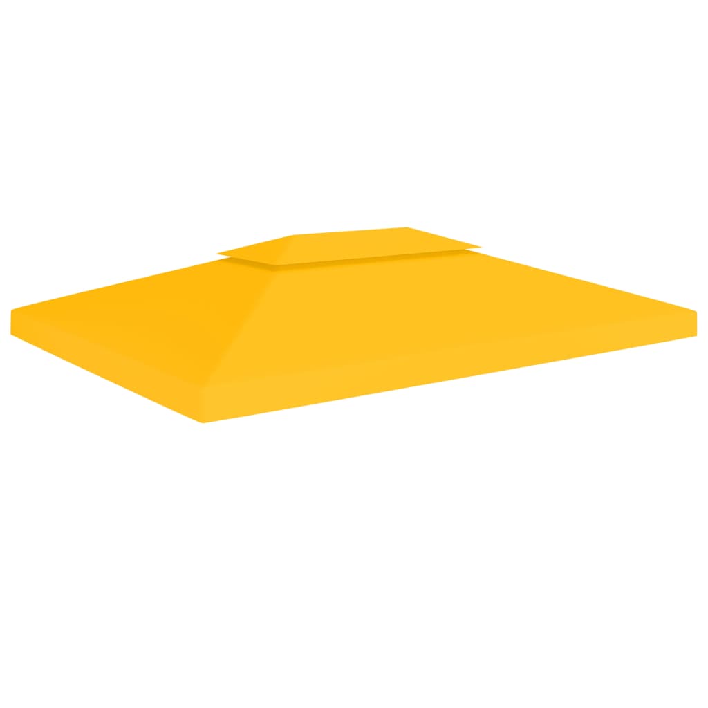 pavillontopdække i 2 lag 4x3 m 310 g/m² gul billede