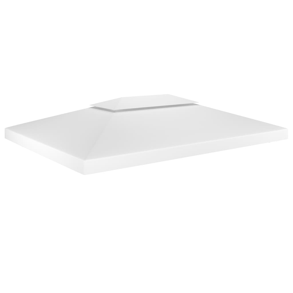 pavillontopdække i 2 lag 4x3 m 310 g/m² hvid billede