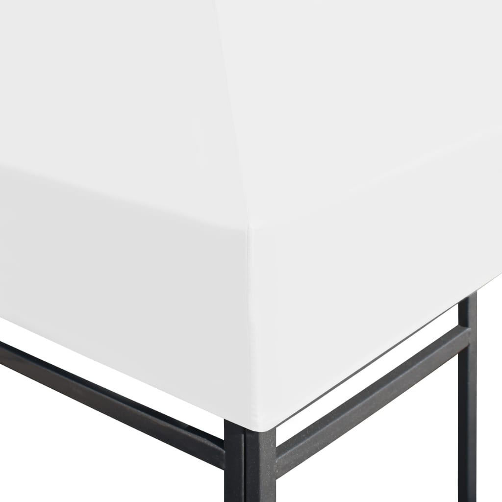 pavillontopdække 270 g/m² 4x3 m hvid
