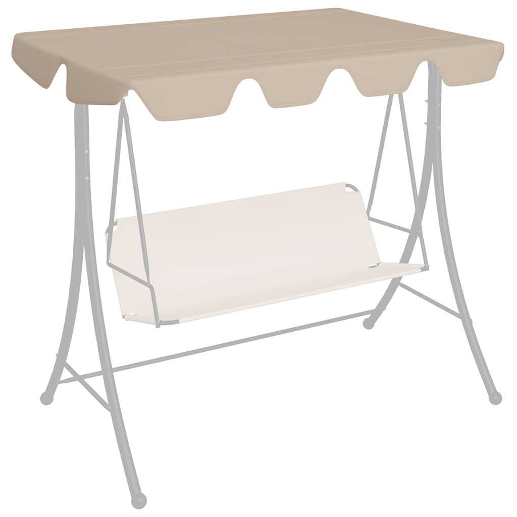 baldakin til havegynge 188/168x145/110 cm beige billede