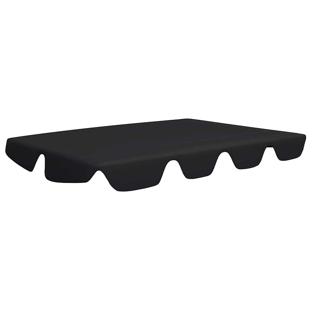 baldakin til havegynge 188/168x145/110 cm sort