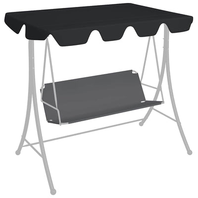 baldakin til havegynge 188/168x145/110 cm sort