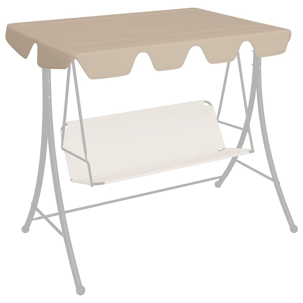 baldakin til havegynge 150/130x105/70 cm beige billede