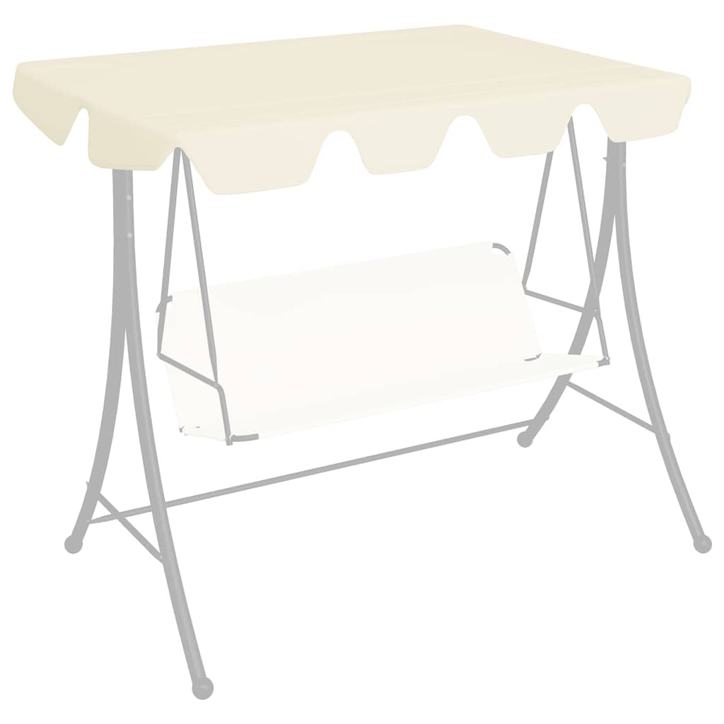 baldakin til havegynge 150/130x105/70 cm cremefarvet billede