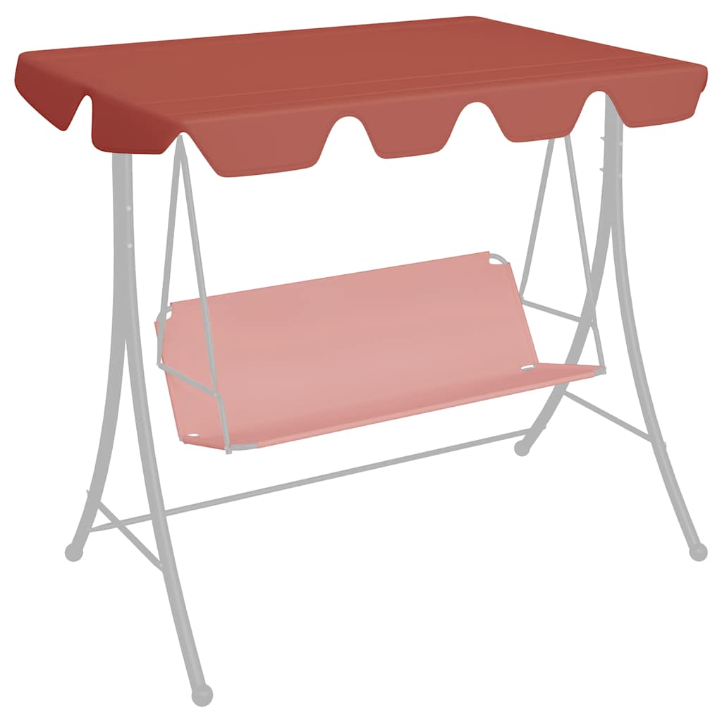 baldakin til havegynge 150/130x105/70 cm terrakottafarvet