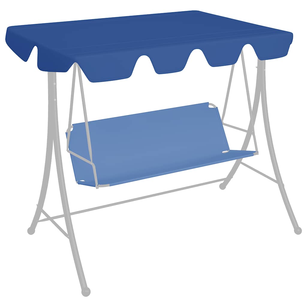 baldakin til havegynge 150/130x105/70 cm blå billede