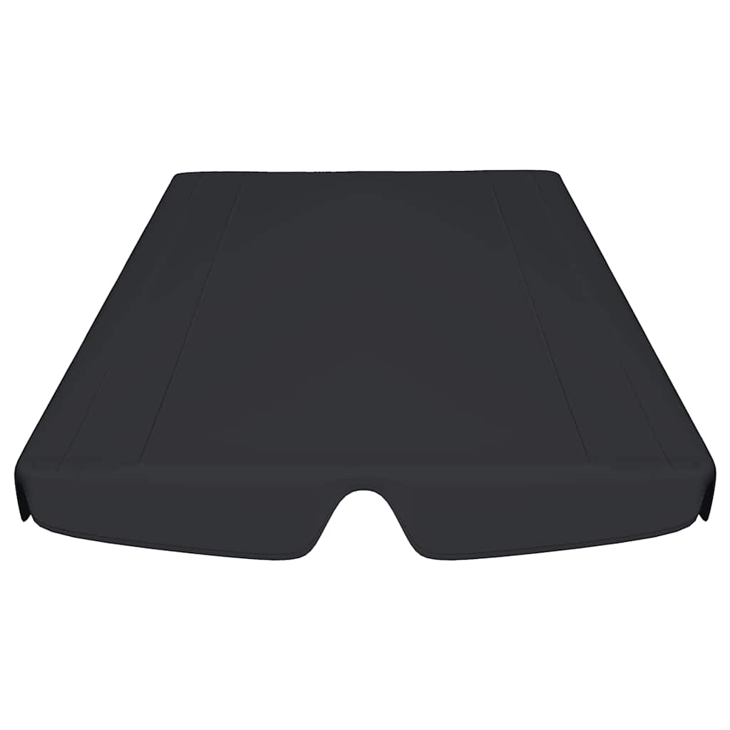 baldakin til havegynge 150/130x105/70 cm sort