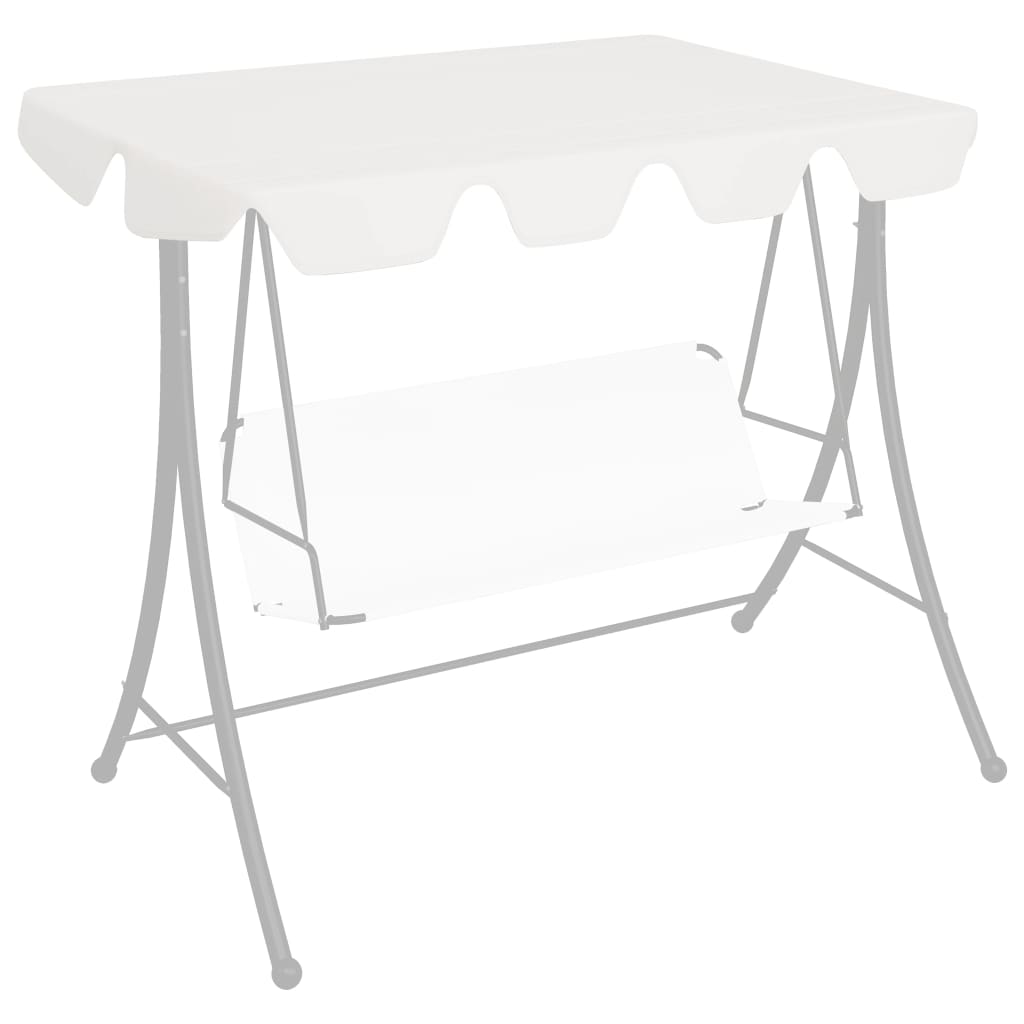baldakin til havegynge 150/130x105/70 cm hvid billede