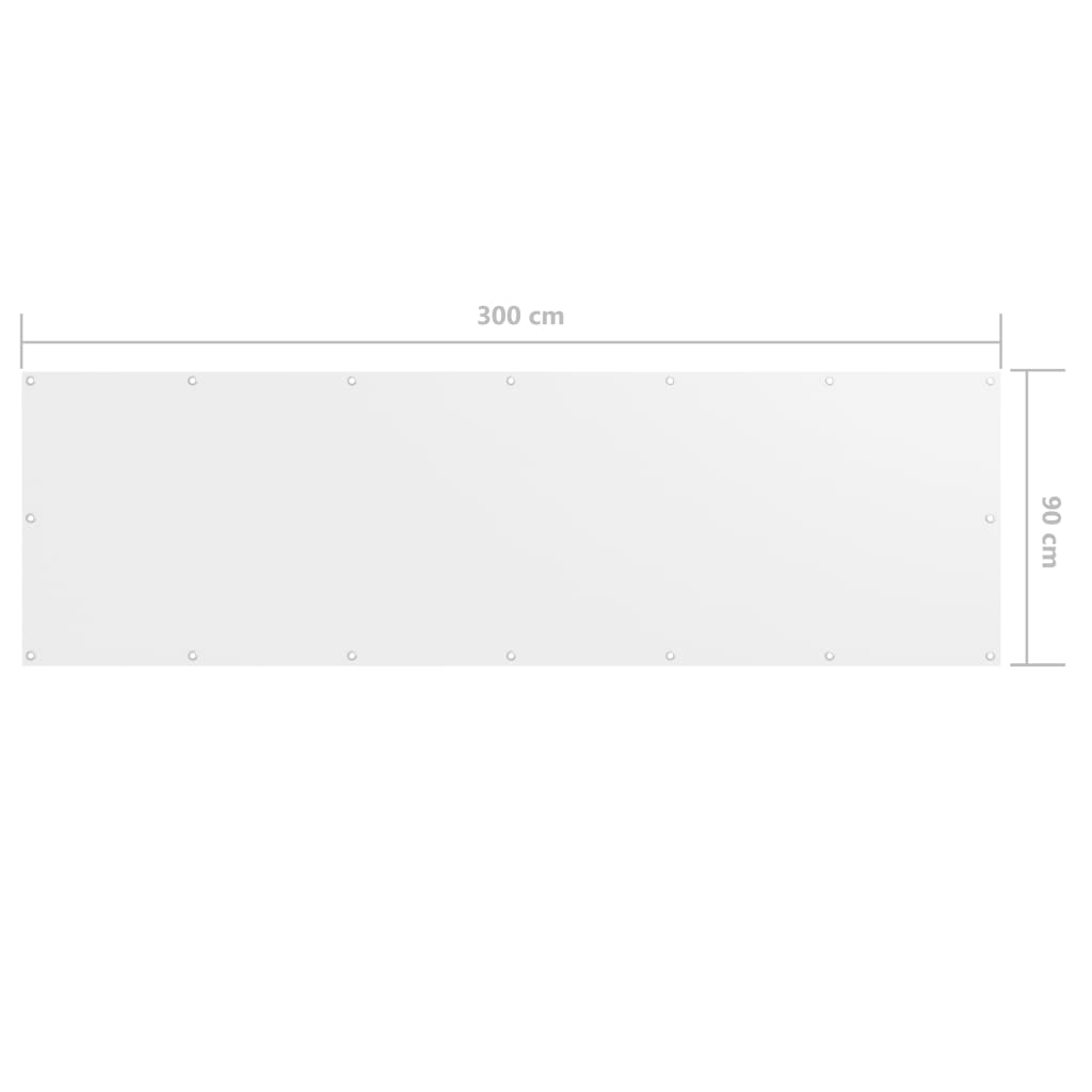 altanafskærmning 90x300 cm oxfordstof hvid