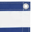 altanafskærmning 120x600 cm oxfordstof hvid og blå