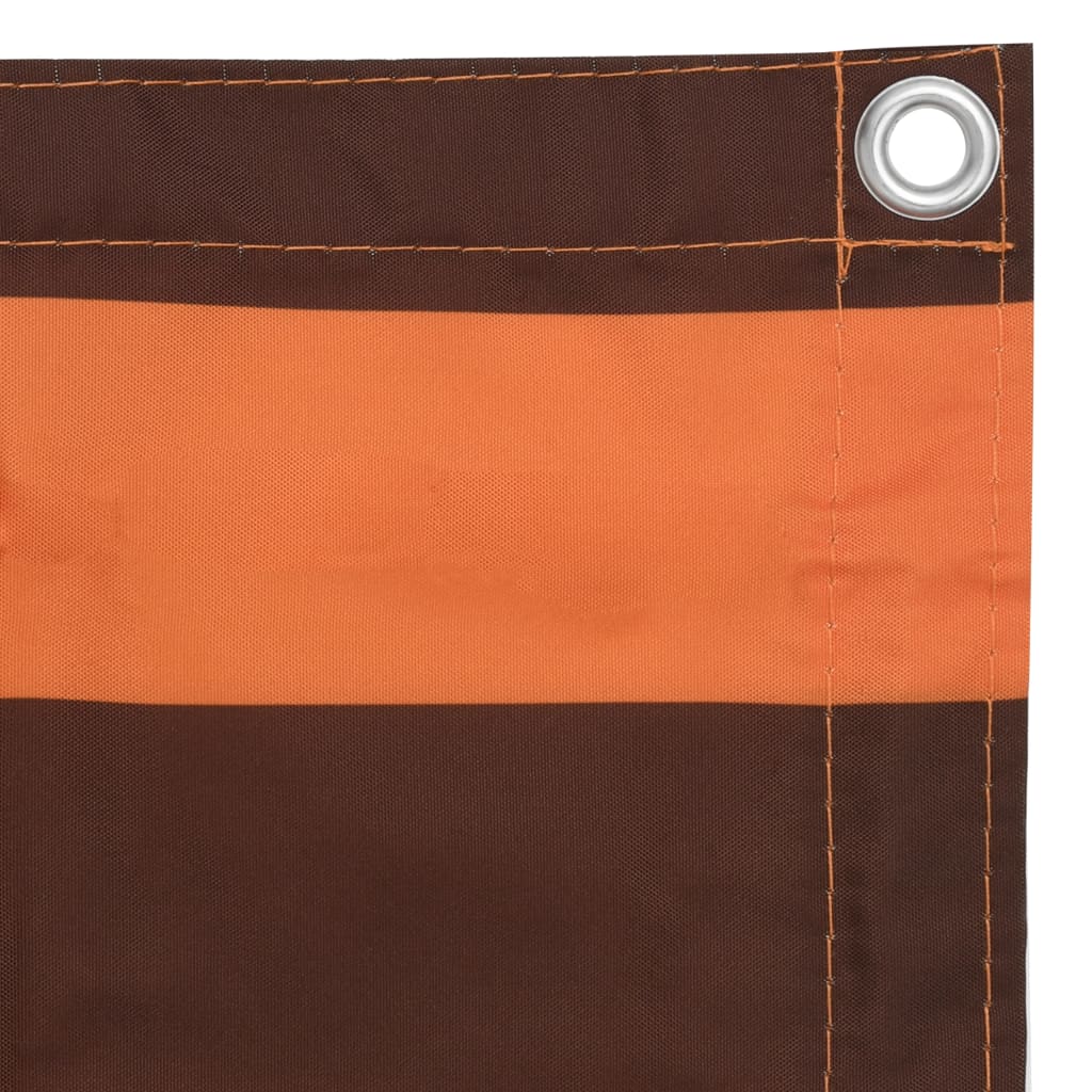 altanafskærmning 75x600 cm oxfordstof orange og brun