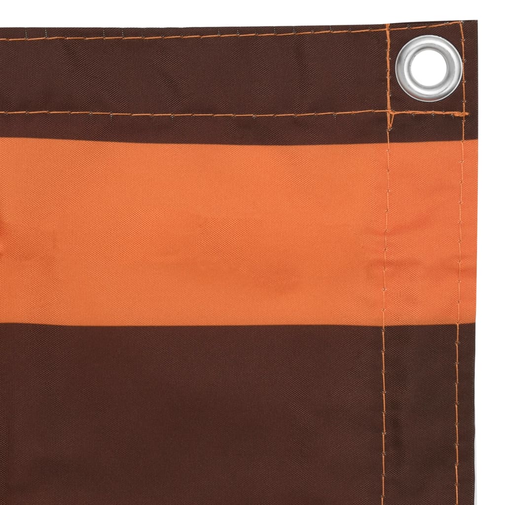 altanafskærmning 120x500 cm oxfordstof orange og brun