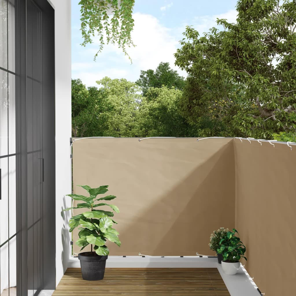 altanafskærmning 120x600 cm oxfordstof beige billede