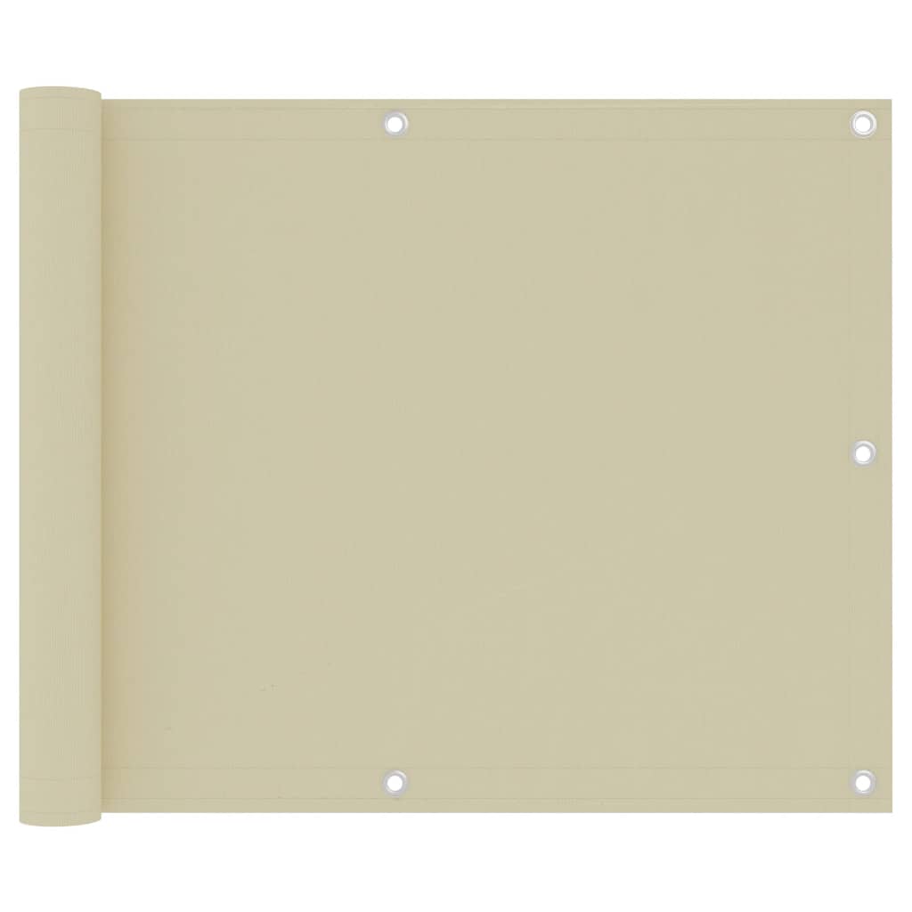 altanafskærmning 75x500 cm oxfordstof cremefarvet billede