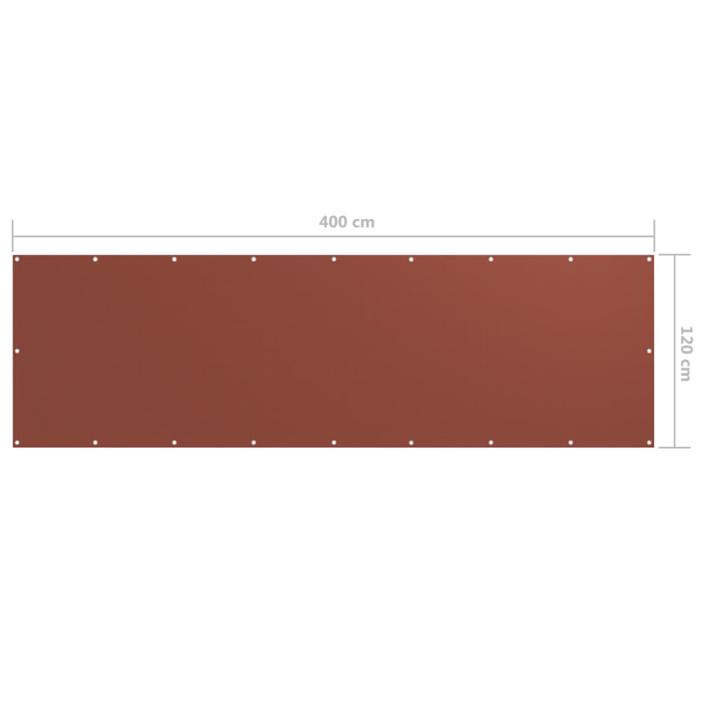 altanafskærmning 120x400 cm oxfordstof terrakotta