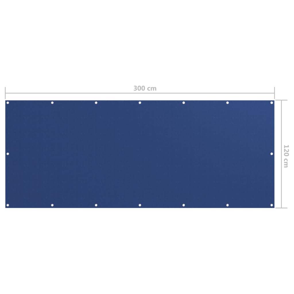 altanafskærmning 120x300 cm oxfordstof blå