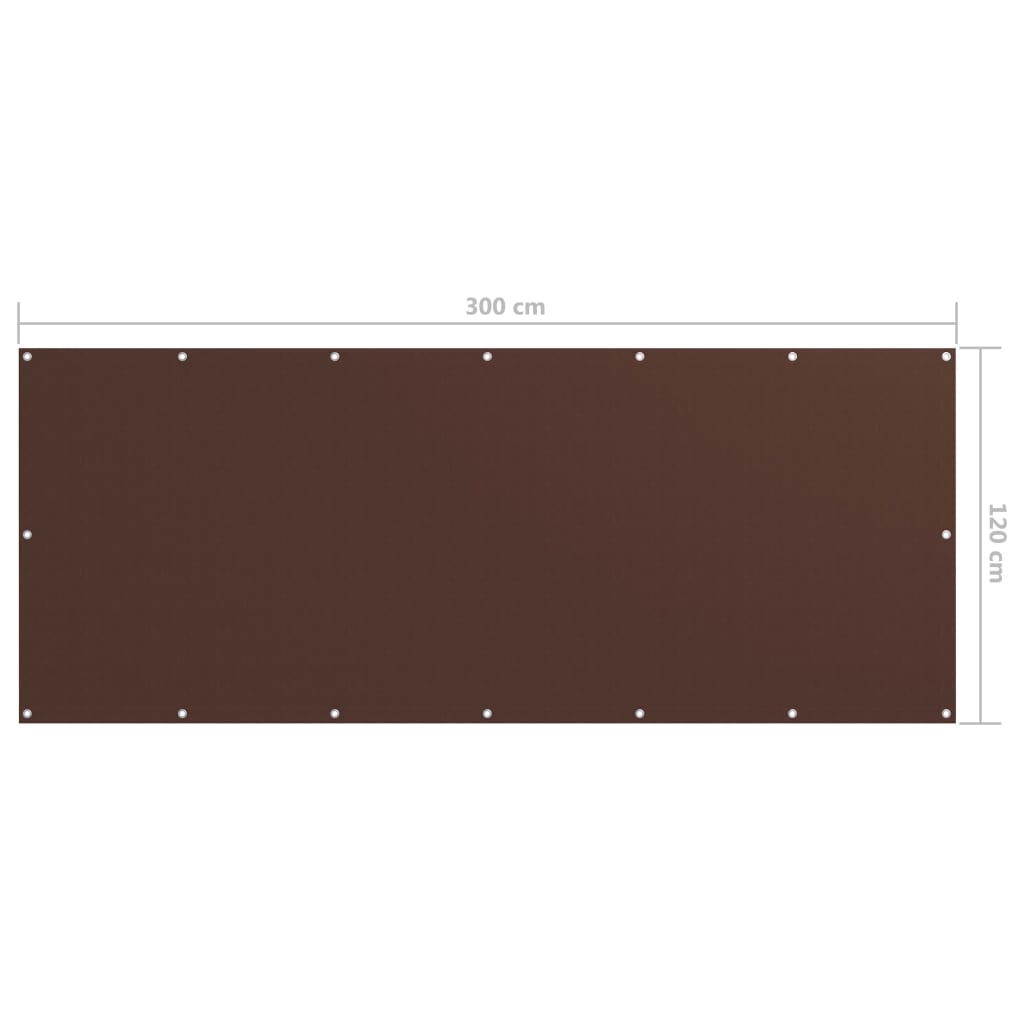 altanafskærmning 120x300 cm oxfordstof brun