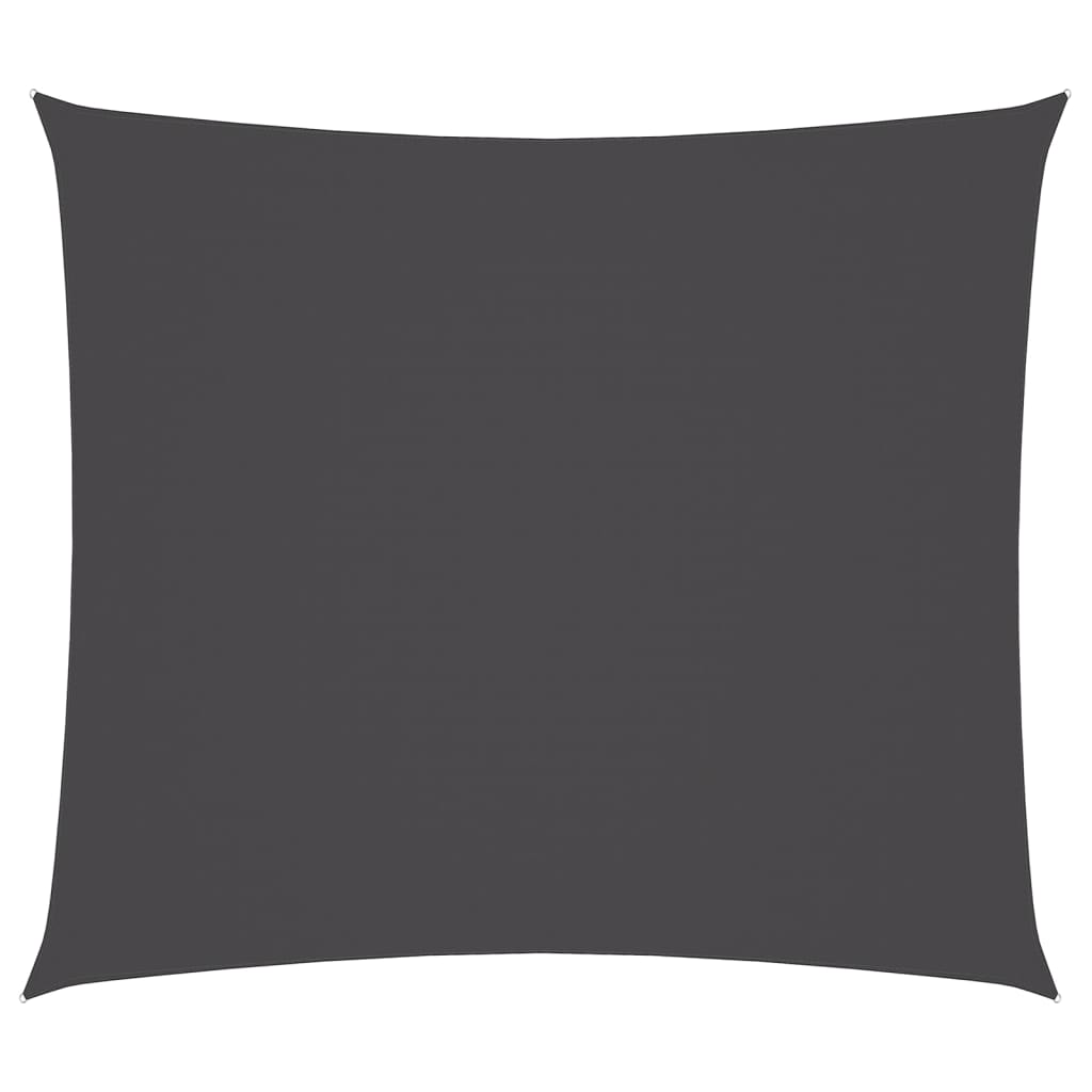 solsejl 2x2,5 m oxfordstof rektangulær antracitgrå