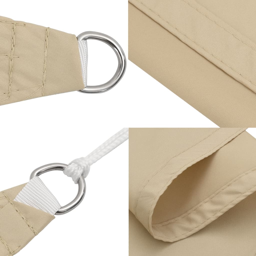 solsejl 2x2,5 m rektangulær oxfordstof beige