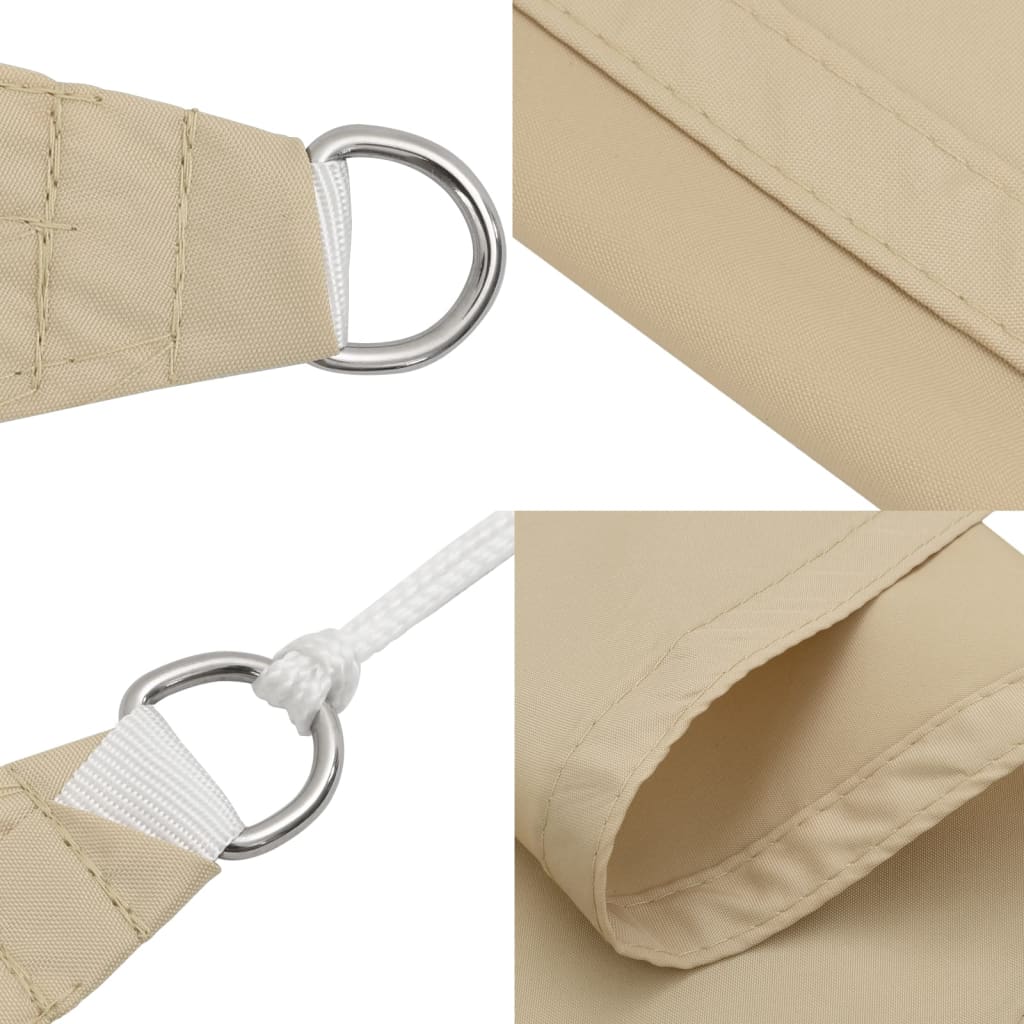 solsejl 2,5x3,5 m rektangulær oxfordstof beige