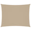 solsejl 5x6 m rektangulær oxfordstof beige