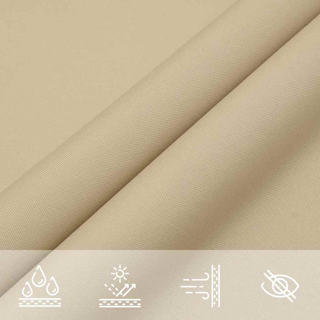 solsejl 3x4x4 m trekantet oxfordstof beige
