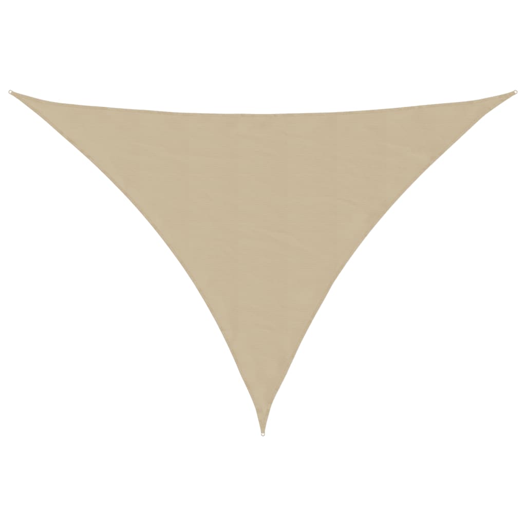 solsejl 4x4x5,8 m oxfordstof trekantet beige