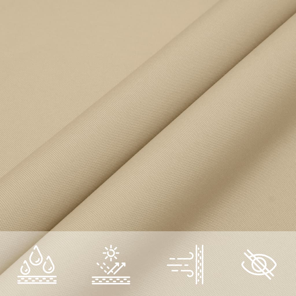solsejl 4x4x5,8 m oxfordstof trekantet beige