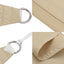 solsejl 5x6x6 m trekantet oxfordstof beige