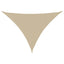 solsejl 4x5x6,4 m trekantet oxfordstof beige