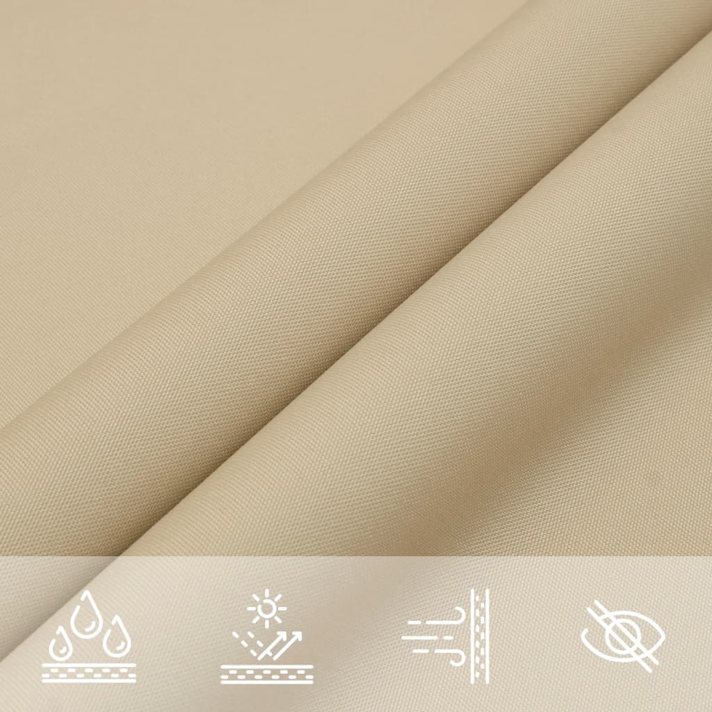 solsejl 6x6x6 m trekantet oxfordstof beige