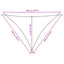 solsejl 3,5x3,5x4,9 m trekantet oxfordstof hvid