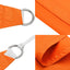 solsejl 4x4 m firkantet oxfordstof orange
