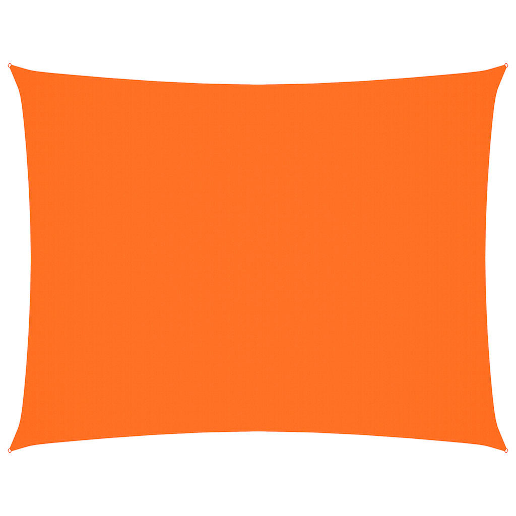 solsejl 2x3,5 m rektangulær oxfordstof orange