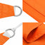 solsejl 2x3,5 m rektangulær oxfordstof orange