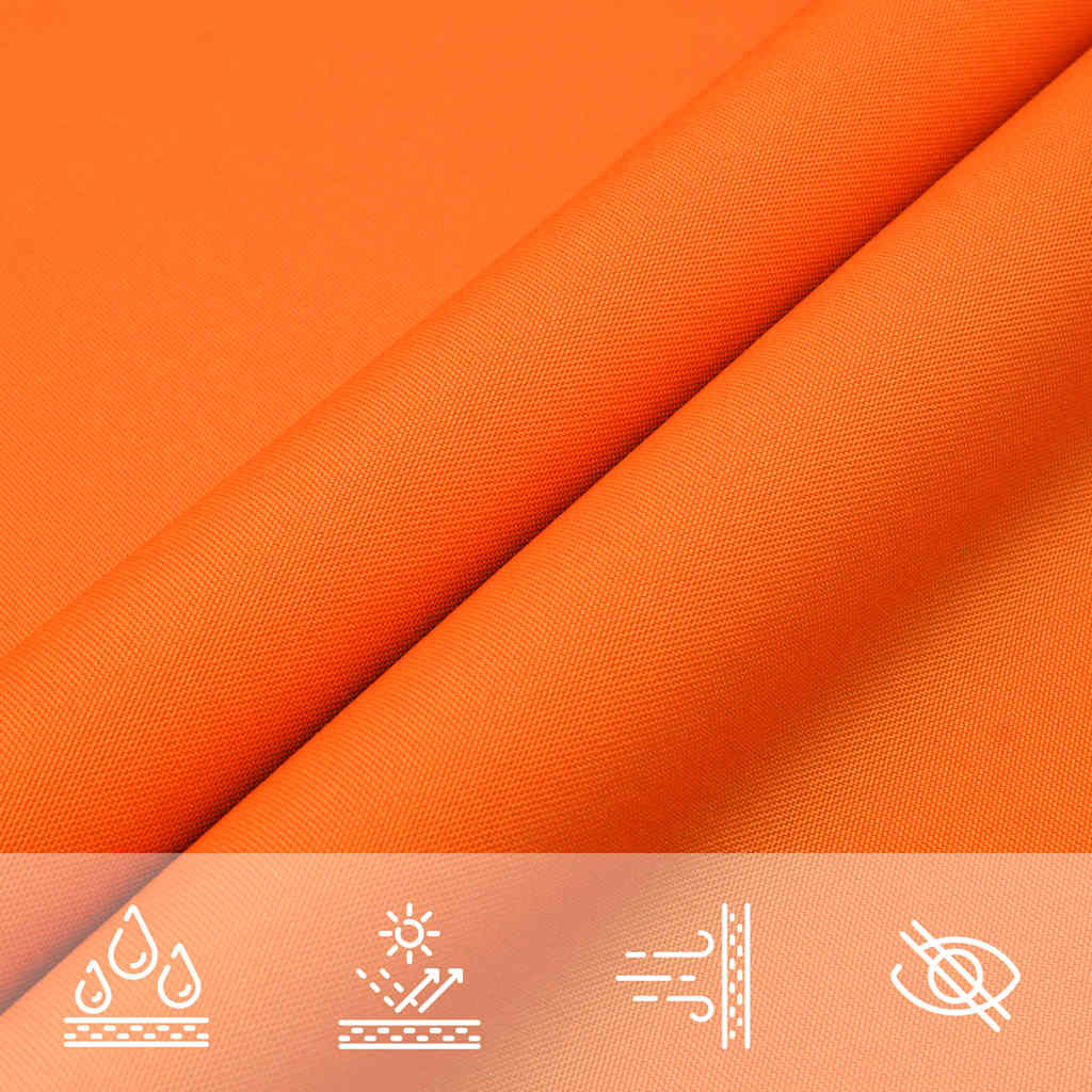 solsejl 2x3,5 m rektangulær oxfordstof orange
