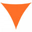 solsejl 3x3x3 m oxfordstof trekantet orange