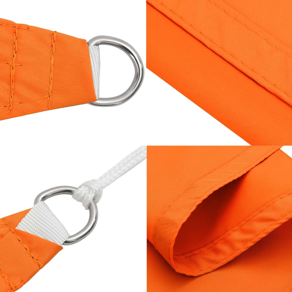 solsejl 6x6x6 m trekantet oxfordstof orange