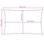 solsejl 5x8 m rektangulær oxfordstof sort