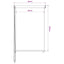 udendørs rullegardin 85 (B) x 230 (H) cm beige