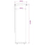 udendørs rullegardin 65 (B) x 230 (H) cm HDPE cremefarvet