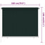 udendørs rullegardin 185 (B) x 140 (H) cm HDPE mørkegrøn