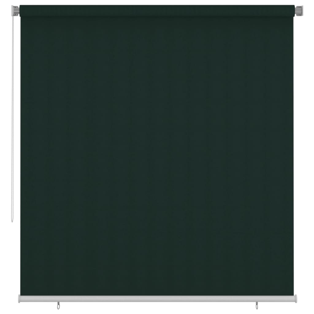 udendørs rullegardin 225 (B) x 230 (H) cm HDPE mørkegrøn
