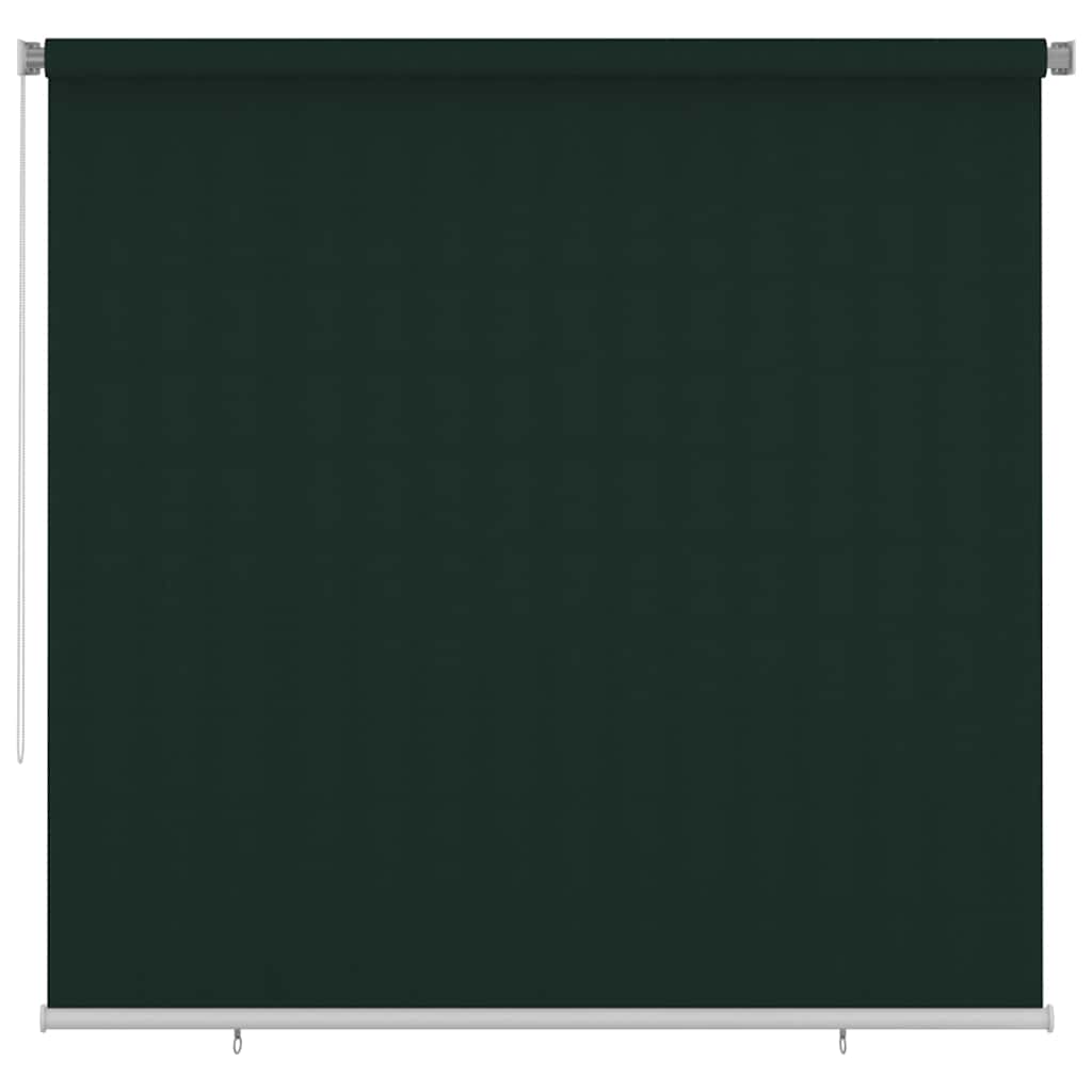 udendørs rullegardin 245 (B) x 230 (H) cm HDPE mørkegrøn