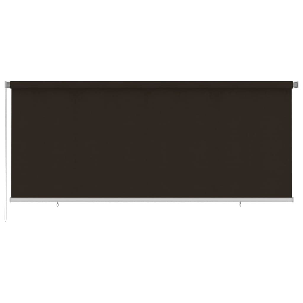 udendørs rullegardin 355 (B) x 140 (H) cm HDPE brun
